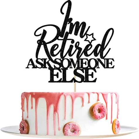 retirement cake funny|funny retirement cake toppers.